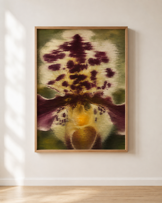 Orchid No. 04 — Ochre framed on a sunlit wall